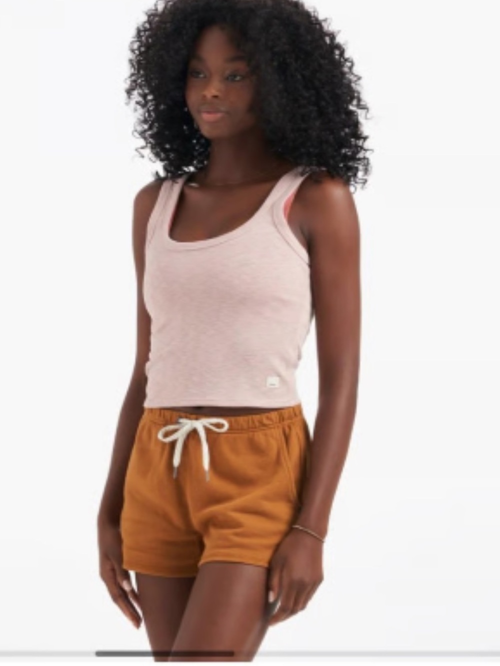☀️🌺Vuori Sunrise Crop Tank in Dogwood Women's Scoop-Back Tank in Pale Pink